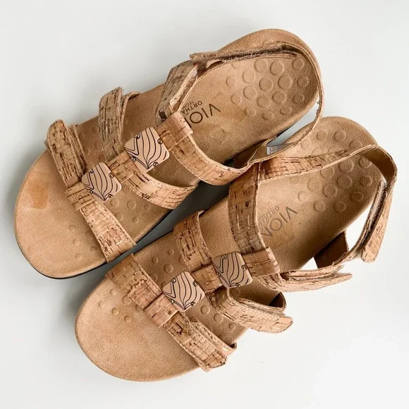 Vionic Amber Sandal Tan Cork Womens 6 - Picture 1 of 9